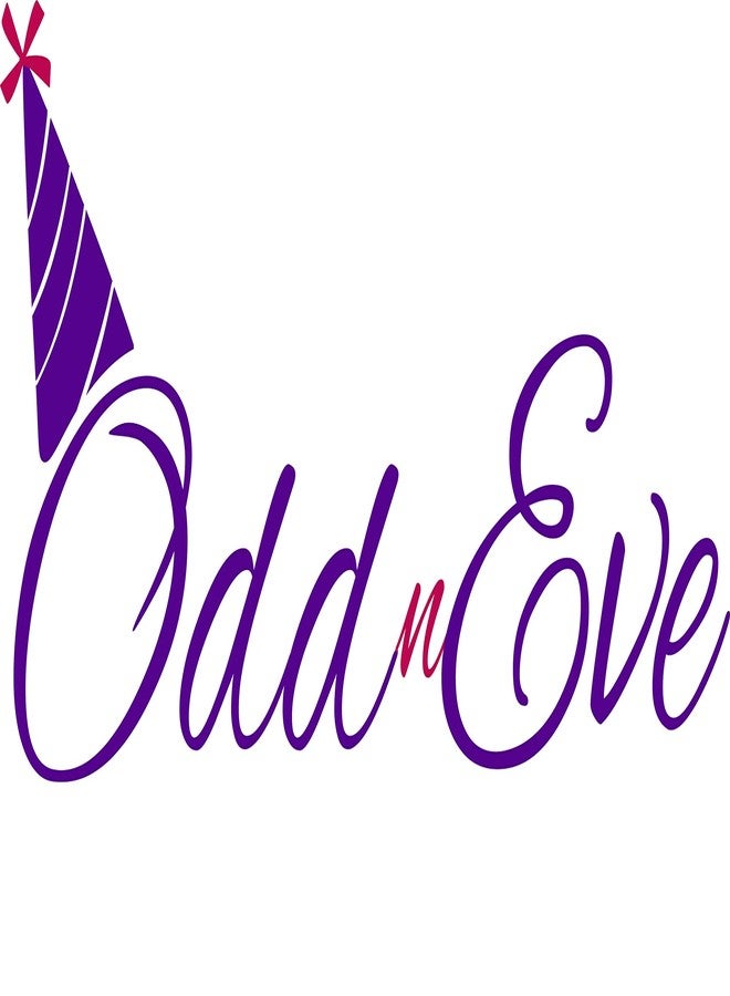 OddnEve لافتة عيد ميلاد سعيد من OddnEve باللون الأسود والأزرق والأحمر والذهبي | لافتة عيد ميلاد (أزرق وذهبي) - Image 3
